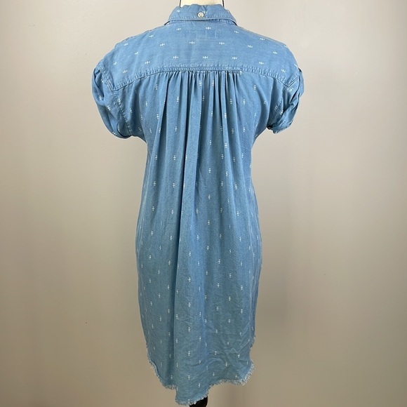 Thread & Supply Mini Dress SZ XS Short Sleeve Full Button Down - Picture 9 of 14